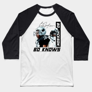 Bo Jackson Bo Knows Signature Vintage Legend Baseball Football Bootleg Rap Graphic Style Baseball T-Shirt